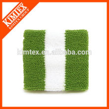 Terry algodão barato esporte personalizado flag wrist sweatband